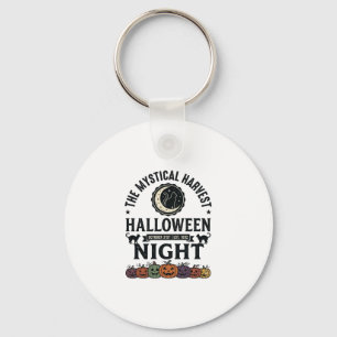 Halloween Katt Svarta Katter Pumpa Vintage Rolig_1 Nyckelring