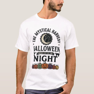 Halloween Katt Svarta Katter Pumpa Vintage Roligt_ T Shirt