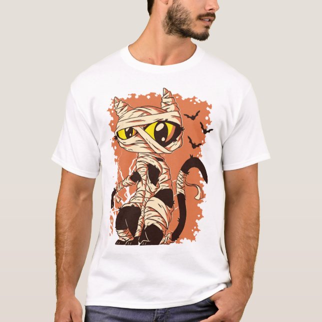 Halloween katt t shirt (Framsida)