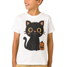 Halloween katt t-shirt