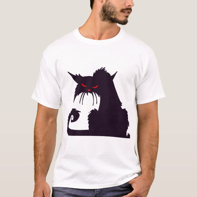 Halloween Katt T Shirt (Framsida)