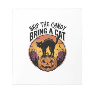 Halloween Katt Tröja för Skum Katt Älskare Present Anteckningsblock
