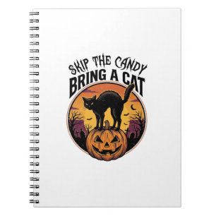 Halloween Katt Tröja för Skum Katt Älskare Present Anteckningsbok