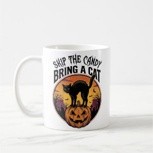 Halloween Katt Tröja för Skum Katt Älskare Present Kaffemugg