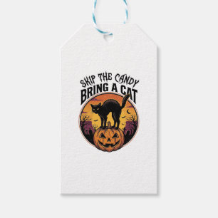 Halloween Katt Tröja för Skum Katt Älskare Present Presentetikett