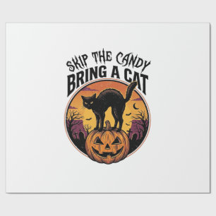 Halloween Katt Tröja för Skum Katt Älskare Present Presentpapper