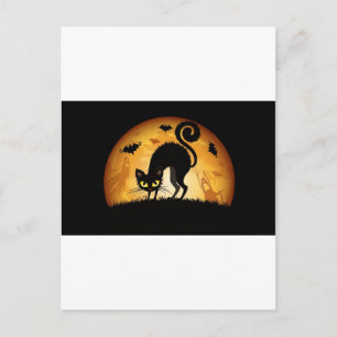 Halloween-katt Vykort