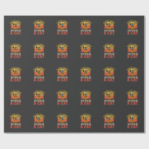 Halloween Kattälskare Glöm Godis Vintage Grafisk Presentpapper