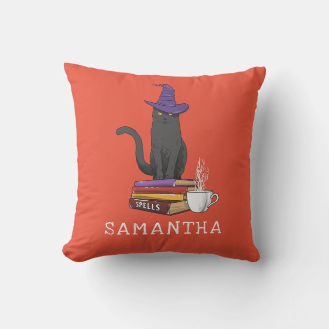 Halloween Kattböcker Potion och Spells Personlig Kudde (Framsida)