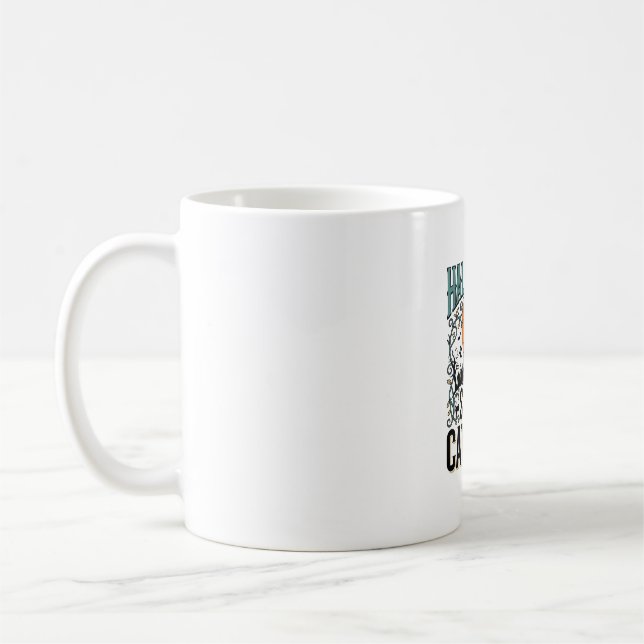 Halloween Kattdam Haunted Hus Vintage_1 Kaffemugg (Vänster)