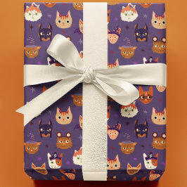 Halloween-katter i Costume Presentpapper