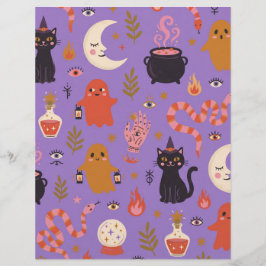 Halloween-katter och spöken Scrapbookpapper