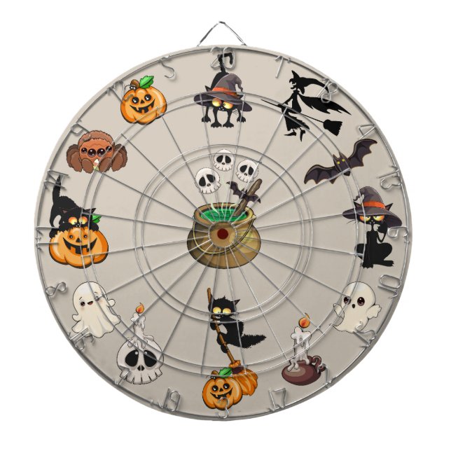 Halloween Katter Rolig Fest Darttavla (Framsidan)