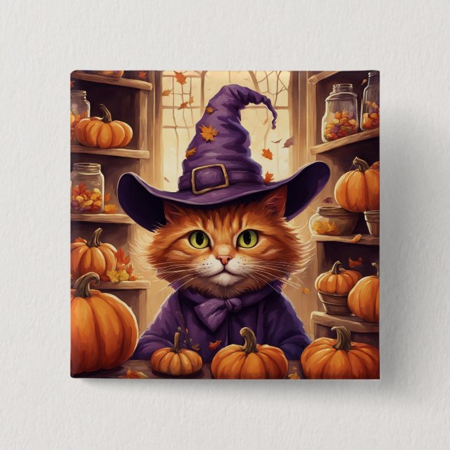 halloween kattknapp knapp (Framsida)