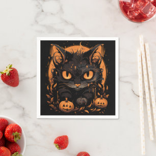 Halloween-kattpumpor Pappersservett