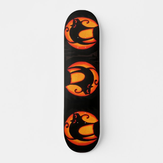 Halloween kattSkateboard Mini Skateboard Bräda 18,7 Cm (Framsida)