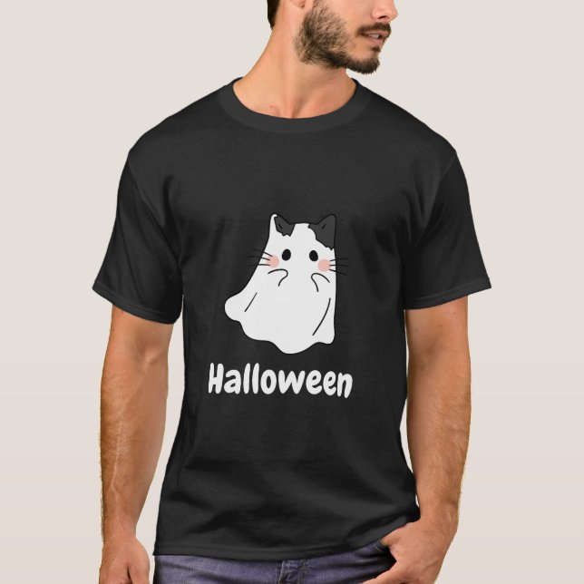 Halloween-kattspöke T Shirt (Framsida)