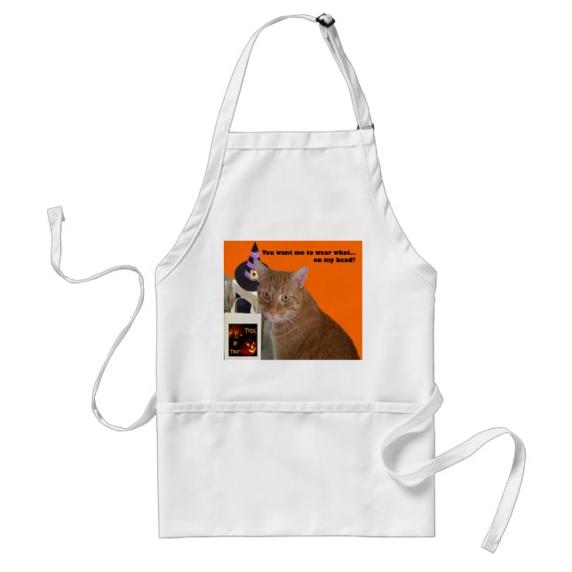 Halloween Kattunge Bära Vad katt Förkläde (Framsidan)