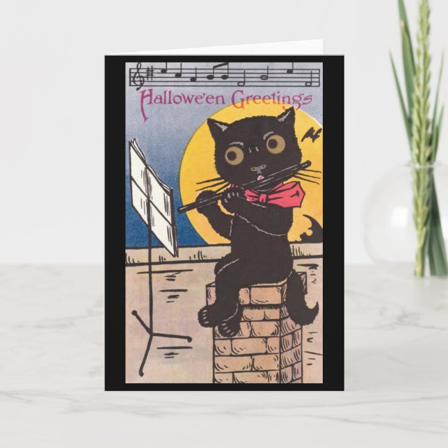 Halloween kattunge kort (Framsida)
