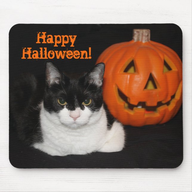 Halloween Kattunge Mousepad Musmatta (Framsidan)