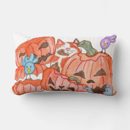 Halloween Kattunge och Smash Pumpkins Lumbarkudde