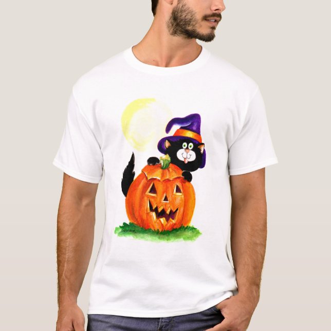 Halloween kattunge t-shirt (Framsida)