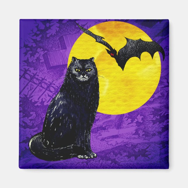 Halloween Katze Magnet (Framsidan)