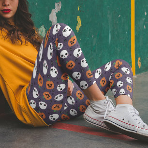 Halloween Kawaii Mönster Leggings