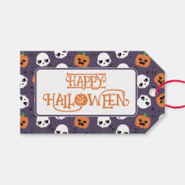 Halloween Kawaii Mönster Presentetikett