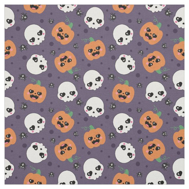 Halloween Kawaii Mönster Tyg (Provkarta)