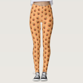 Halloween Kawaii Pumpamönster Leggings