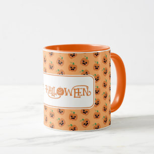 Halloween Kawaii Pumpkins Mönster Mugg