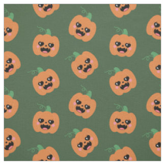 Halloween Kawaii Pumpkins Mönster Tyg