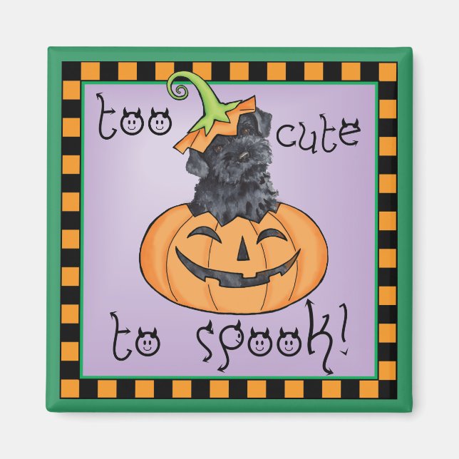 Halloween Kerry Blue Terrier Magnet (Framsidan)