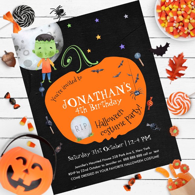 Halloween Kids Costume Party budgetinbjudan (Skapare uppladdad)