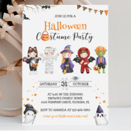Halloween Kids Costume Party-inbjudan Inbjudningar