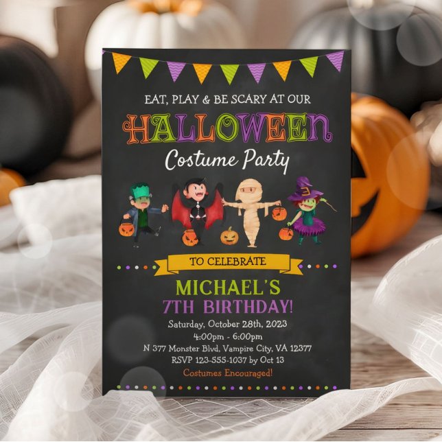Halloween Kids Costume Party-inbjudan Inbjudningar (Skapare uppladdad)