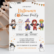 Halloween Kids Costume Party-inbjudan