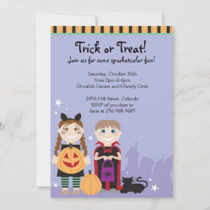Halloween Kids Costume Party-inbjudningar Inbjudningar