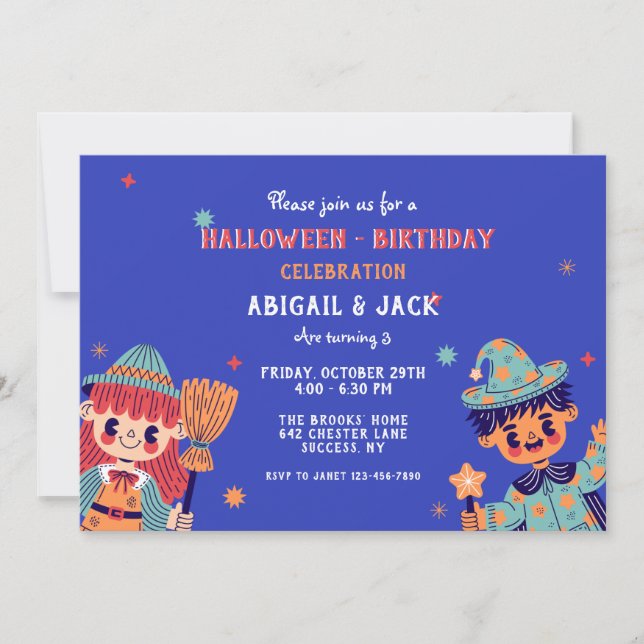 Halloween Kids-inbjudan Inbjudningar (Framsida)