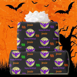 Halloween Kids Namn Barns födelsedag personalisera Presentpapper