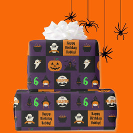 Halloween Kids Namn Barns födelsedag personalisera Presentpapper