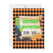 Halloween Kids Namn Frankenstein Birthday Anpassni