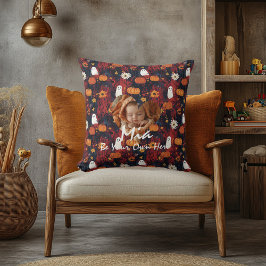 Halloween Kid's Pillow: Anpassat fotonamn och offe Kudde