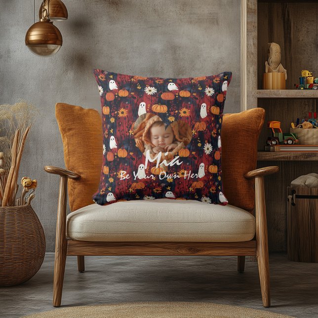 Halloween Kid's Pillow: Anpassat fotonamn och offe Kudde (Skapare uppladdad)
