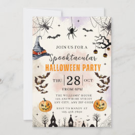 Halloween Kids Spooktacular Party Invitation Inbjudningar