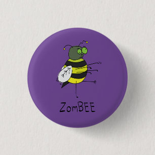 Halloween Kids Zombie Bee Halloween Button Knapp