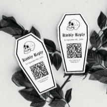 Halloween Kista Bröllop RSVP Qr Kod Gör-det-själv