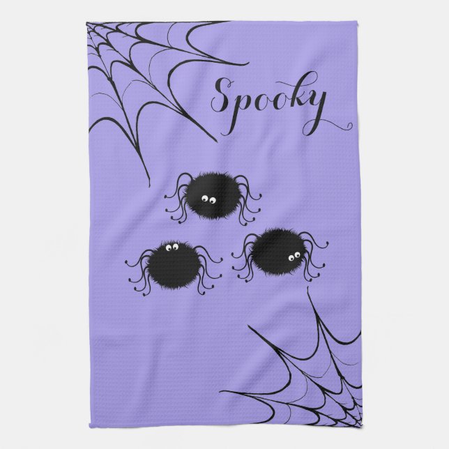 Halloween Kitchen Towel-Dancing Spiders Kökshandduk (Vertikal)