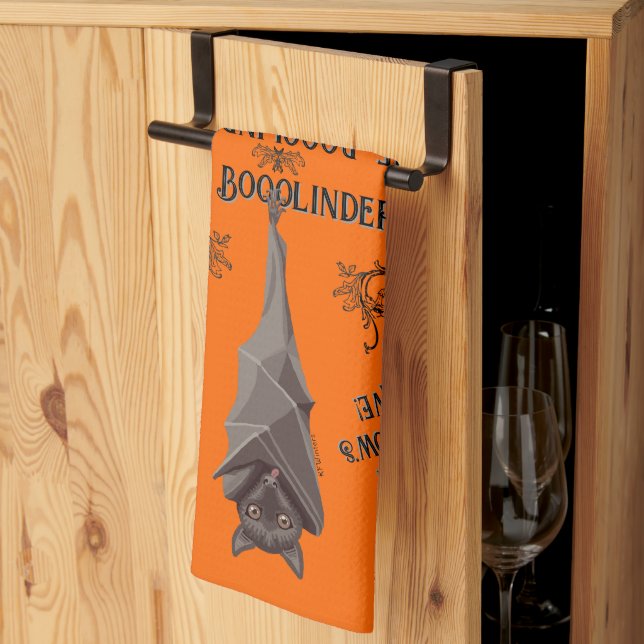 Halloween Kitchen Towel Dekoration Fladdermus! Kökshandduk (Thirds Fold)